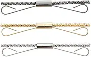 [TOGEVAL] Elegant Metal Cardigan Clip Tie Clasp 3pcs Set Smooth Electroplated Edges Versatile for Shirts Scarves