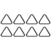 8 Pcs Triangle Spring Key Ring 1.8 Inch Metal Buckle, Black