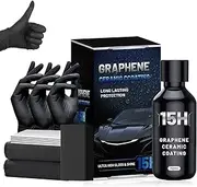 Graphene Ceramic Coating 15H for Cars(70ml), Advanced Graphene Coating for Car Detailing 10+ Years Long Lasting Protection,Ultra High Gloss & Shine, Extremely Hydrophobic