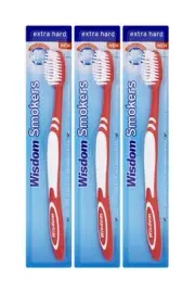 3X Wisdom Smokers Extra Hard Brush Toothbrush (Previously Addis) by Wisdom