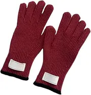 [JINZIJINYU] Knitted Touchscreen Gloves Colorblock Winter Touch Screen Split Finger Cold Proof Cycling Gloves