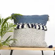 Linen Connections Monochrome Cushion Cover Multi colour Weave 'Shaggy' Beni Ourain Style Cushion Cover - Berber Style Cushion Cover - 010