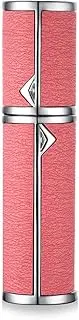 Refillable Perfume Atomizer for Travel, Cologne Atomizer Spray Bottle with Ultral Fine Mist, Luxury Gift Leather Fragrance Atomizer for Man and Woman, TSA Approved and Leak Proof (Flamingo Pink)