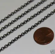 10ft of Gunmetal Plated Rollo Chain 3.2mm Unsoldered Link
