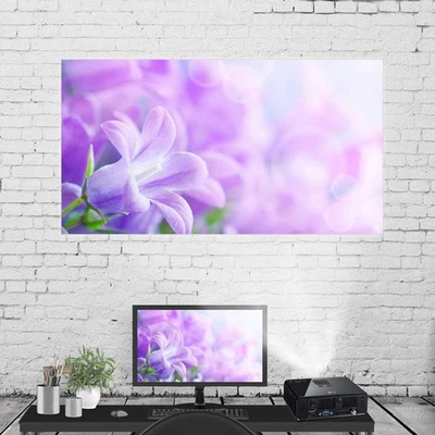 Projector Screen, 60-120 Inch 16:9 HD Foldable Anti-Crease Portable Projection M
