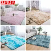 2.6*5.2ft Modern Area Rug Shag Fluffy Carpets Floor Mat Bedroom Living Room XL
