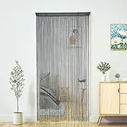 Doorway String Curtain Door Curtains,Boho Hippie Hanging Patio Tassels Screen Room Decor Bedroom Wall Window Closet Kitchen Living Room Fringe Divider Panel Laundry Room(39×79in/100×200cm, Grey)