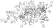 DECORNIJIA French Hair Comb: Flower Bride Wedding Hair Comb With Rhinestone Accents - Headpiece For Brides Women And Girls Party Prom