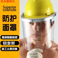 在飛比找蝦皮購物優惠-台灣美美購物店思俊透明PC防護面罩安全帽面屏電焊打磨防沖擊耐
