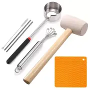 Coconut Opener Tool Set Stainless Steel Coco Nut Opener Kit Safe & Easy Tool ...