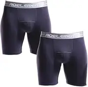 [Ouruikia] Men's Underwear Long Leg Boxer Briefs Performance Boxers Modal Underwear No Ride Up Boxer Brief