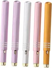 FOMIYES 5Pcs Retractable Lip Brush Metal Shell Lip Applicator for Makeup Beauty Easy to Use Automatic Retractable Design for Lipstick Lip Gloss Application