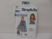 NEW UNCUT SIMPLICITY DAISY KINGDOM PATTERN 7867 GIRL & DOLL DRESS SZ HH 3,4,5,6
