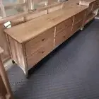 Hardwood 6 drawer chest of drawers dresser lowboy Storage Unit