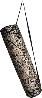 ICC Black Gold Mandala Full-Zip Exercise Yoga Mat Carry Bag Gym Beach Pilates Carrier Bags Hippie Mandala Indian Cotton Bag