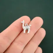 BULK 20 Llama Antique Silver Tone Charms 3D - SC6970