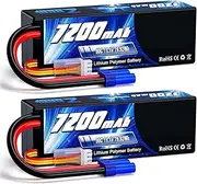 3S 7200mAh 11.1V 80C Lipo RC Car Hardcase EC5 Plug Compatible with RC Vehicles Truck Tank Train Lipo Battery R/C Model Accessories