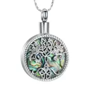 Tree of Life Urn Necklaces for Ashes for Women Men Abalone Shell Tree of Life...