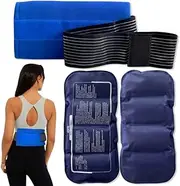 Ice Pack, Gel Ice Pack for Injuries-3pcs, Hot Cold Packs Reusable, Ice Packs Bag, Ice Pack Soft Large, Adjustable Ice Pack Wrap for Knee, Shoulder, Elbow, Back, Hip