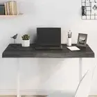 NNEVL Table Top Dark Grey 100x50x6 cm Treated Solid Wood Oak