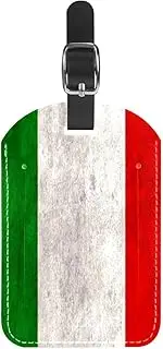 [WOSHJIUK] Luggage Tags,2 Pack Labels Suitcase Tags,Italy Flag Retro Theme,Luggage Tags Privacy Protection Travel Bag Tag