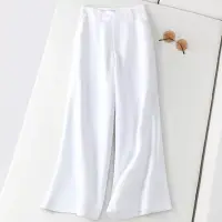 在飛比找博客來優惠-【ACheter】 夏季女仕高腰寬鬆大碼棉麻寬褲# 1125