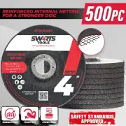 500 x 4" 100MM GRINDING DISC WHEEL 6MM ANGLE GRINDER CUT OFF METAL STEEL FLAP