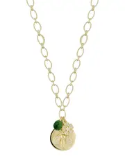 Sphera Milano 14K Over Silver CZ Bee Charm Necklace