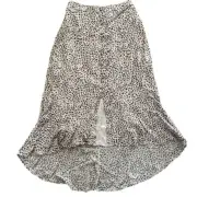 Abercrombie & Fitch Leopard Cheetah Animal Print HiLow Skirt Medium NWT Mob Wife