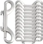 DOITOOL 12pcs Double Buckle Dog Leash Clips Double Ended Trigger Snaps Pet Leash Snap Hooks Lobster Claw Clasp Trigger Chain Clips Metal Snap Hooks Goat Feed Zinc Alloy Double Head Button