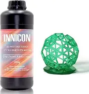 1kg 3D Printer Resin, 405nm Water Washable Rapid Resin for LCD DLP 3D Printing, High Precision Standard Photopolymer Water Washable UV-Curing Liquid Resin, Translucent Green