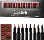 Lipliner Pencils, 8-Color Gradient Lipstick Set, Smudge-Proof Makeup, High-Pigmented Plumping Lip Cosmetics, Long-Lasting and Versatile, Perfect for Women’s Daily Makeup