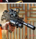 透明UZI軟彈槍可發射EVA男孩吃雞滿配裝備玩具槍戶外對戰地攤熱賣