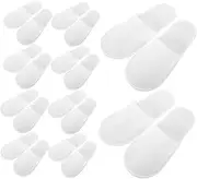 minkissy 28Pairs Disposable Hotel Slippers White Reusable House Shoes for Guests Skid Design for Travel Home and Spa Use Lightweight Portable