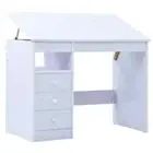 vidaXL Children Drawing Study Desk Tiltable White 2BB