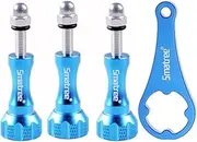 Smatree 3pcs Long Aluminum ThumbScrew Set + Wrench Compatible for Gopro 13,12,11,10,9, 8,7,6, 5, 4, 3+, Gopro MAX, GoPro 2018,DJI OSMO Action Cameras