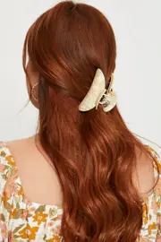 White Plus Claw Clip