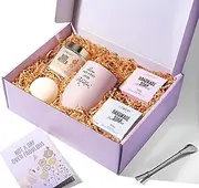 Gifts for Women, Spa Gift Set, Gift Box for Women, Relaxing Spa Kit, Self Care Gift with Wine Tumbler, Handmade Soap, Bath Bomb & More, Birthday Gift Ideas for Women, Her, Friend, Mom
