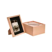 Nicola Spring Shadow Box Frames - 8 X 10" With 4 X 6" Mount - Light Wood/black - Pack Of 5