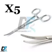 X5 Dental Kelly Clamps Forceps 5.5'' Curved Surgical Hemostat Artery Plier Tooth