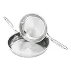 2pc Scanpan Impact 20/28cm SS Frypan Set Round Frying/Saute Pan Cookware Silver
