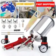 HVLP Air Spray Gun Tool Kit 1000ml Gravity Feed Car Paint Primer 1.4 1.7mm 2.5mm