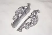 CAST METAL SIDE ORNAMENT MANTEL / SHELF CLOCK PARTS