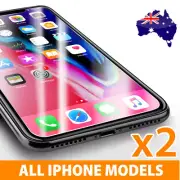2x Scratch Resist Tempered Glass Screen Protector Apple iPhone XS Max XR 8 Plus