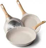 Nonstick Frying Pan Set - Granite Induction Pans for Cooking Omelette Non-Stick