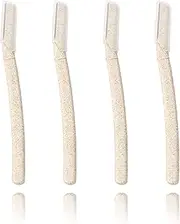 Ynkkvre Biodegradable Wheat Straw Eyebrow Razor Shaper Kit for Women - Facial Hair Remover and Trimmer, Exfoliating Dermaplaning Tool. Eco-Friendly & Reusable.Eyebrow Razor (4pcs)