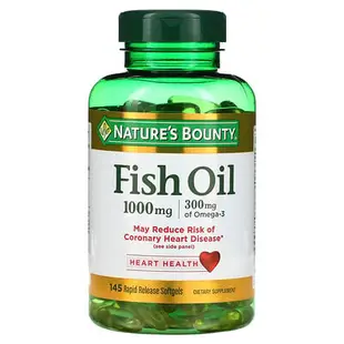 [iHerb] Nature's Bounty 魚油，1,000 微克，145 粒速釋軟凝膠