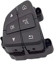 DEMULAX Car Cruise Control Button, for Mercedes, for Benz, W205 C180 C200 GLC260 GLC300 A0999050300 Car Steering Wheel Buttons Remote Control Volume Button Vehicle Speed Control Button(Black Left)