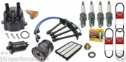 FOR 92-93 Toyota Camry Tune-Up Kit Cap+Rotor+Spark Plugs+Air+Oil+Fuel + Belt