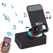 Mobile Phone Stand with Bluetooth Speaker, Adjustable Tablet Holder with Wireles
